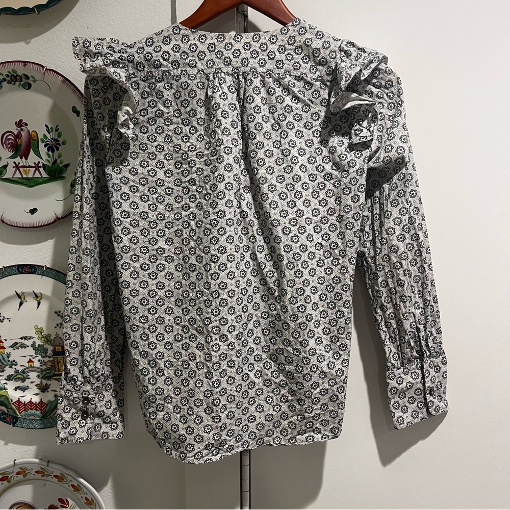 Rebecca Taylor La Vie Geometric Print Blouse - Picture 6 of 9